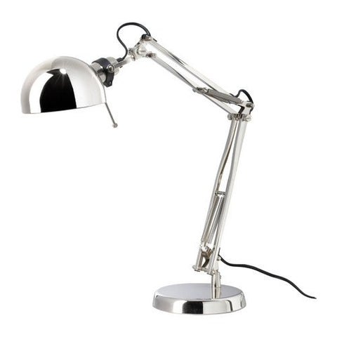 Ikea Forsa Work Lamp - Nickel Plated