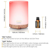 300ml Essential Oil Diffuser with 6 Bottles