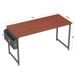 CubiCubi 47" Computer Desk - Rustic Brown