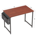 CubiCubi 47" Computer Desk - Rustic Brown