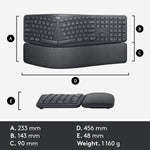 Logitech Wireless Ergonomic Keyboard with Wrist Rest