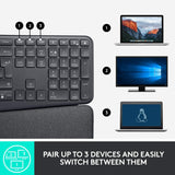 Logitech Wireless Ergonomic Keyboard with Wrist Rest